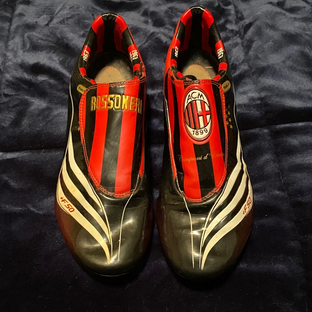 Adidas F50 Red and Black Soccer Cleats